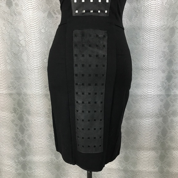7 for all mankind black leather cut out dress - Picture 3 of 6